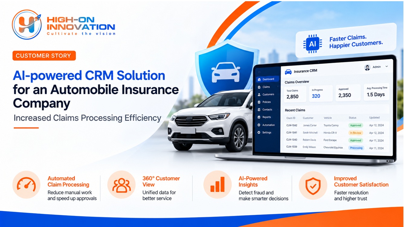 AI-powered CRM Solution for an Automobile Insurance Company Increased Claims Processing Efficiency by 40%